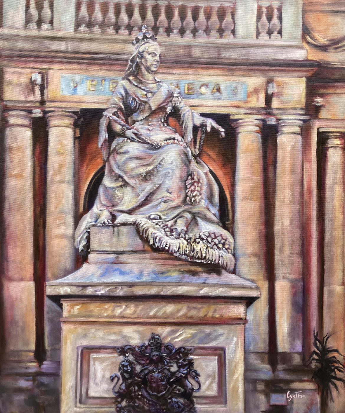The Monument of Queen Victoria in Piazza Regina